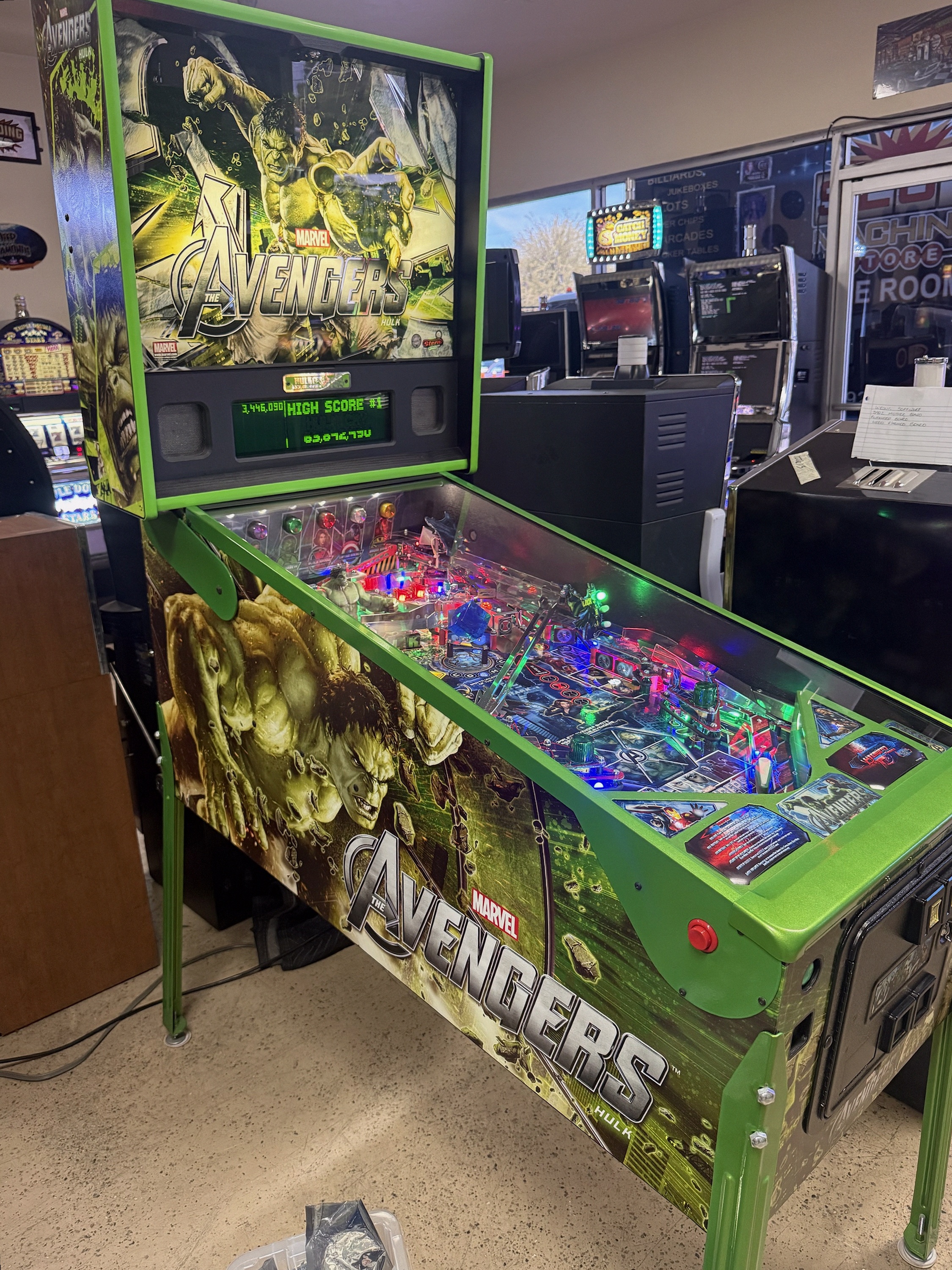 Stern Avengers Hulk Edition Solid-State Pinball